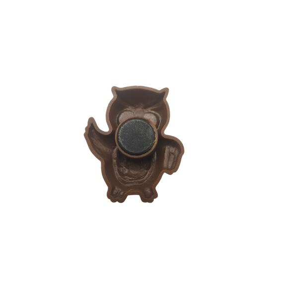 Set of 3 Brown Owl Magnets Plastic Googly Eyes Retro Style Kitchen Home Decor - Picture 7 of 9
